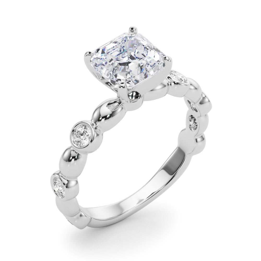 Round Single Row Lab Grown Diamond Engagement Ring - VS1 D/E/F | 14K & 18K Gold | 18K Yellow Gold | Round Lab Diamond | Picasso Gold & Diamond Chicago