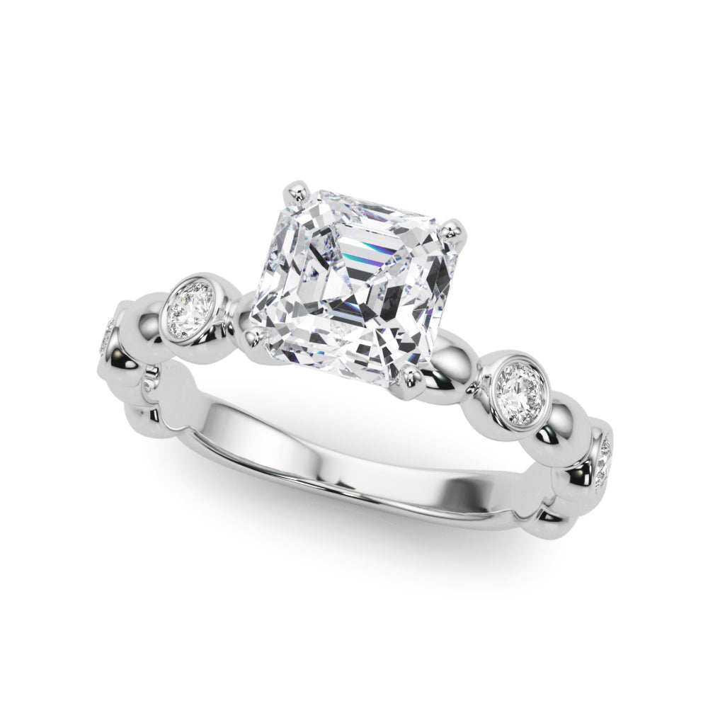 Round Single Row Lab Grown Diamond Engagement Ring - VS1 D/E/F | 14K & 18K Gold | 18K Yellow Gold | Round Lab Diamond | Picasso Gold & Diamond Chicago