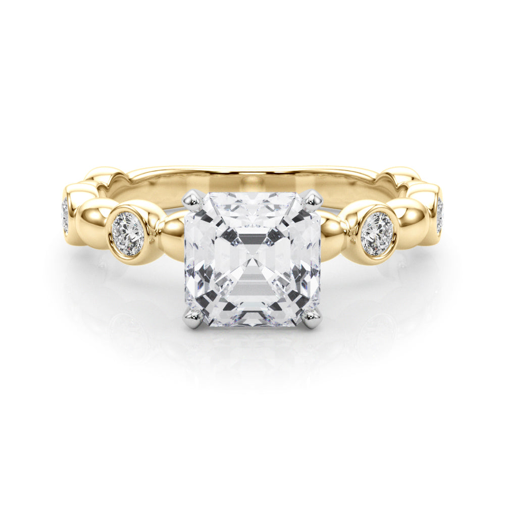 Round Single Row Lab Grown Diamond Engagement Ring - VS1 D/E/F | 14K & 18K Gold | 18K Rose Gold | Round Lab Diamond | Picasso Gold & Diamond Chicago