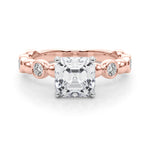 Round Single Row Lab Grown Diamond Engagement Ring - VS1 D/E/F | 14K & 18K Gold | 18K Rose Gold | Round Lab Diamond | Picasso Gold & Diamond Chicago