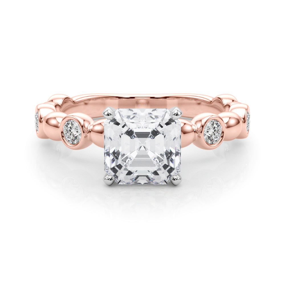Round Single Row Lab Grown Diamond Engagement Ring - VS1 D/E/F | 14K & 18K Gold | 18K Rose Gold | Round Lab Diamond | Picasso Gold & Diamond Chicago