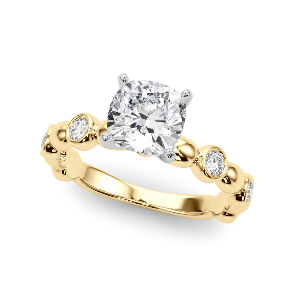 Round Single Row Lab Grown Diamond Engagement Ring - VS1 D/E/F | 14K & 18K Gold | Lab Grown Diamond Engagement Ring | Picasso Gold & Diamond | Chicago