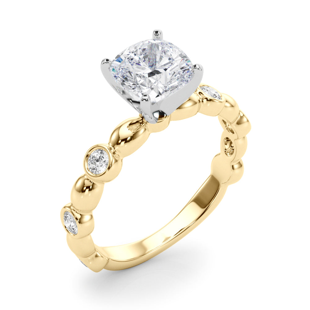 Round Single Row Lab Grown Diamond Engagement Ring - VS1 D/E/F | 14K & 18K Gold | Lab Grown Diamond Engagement Ring | Picasso Gold & Diamond | Chicago