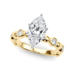 Round Single Row Lab Grown Diamond Engagement Ring - VS1 D/E/F | 14K & 18K Gold | Lab Grown Diamond Engagement Ring | Picasso Gold & Diamond | Chicago