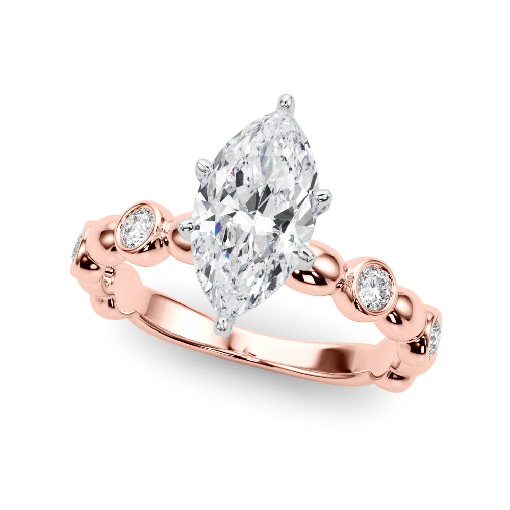 Round Single Row Lab Grown Diamond Engagement Ring - VS1 D/E/F | 14K & 18K Gold | Lab Grown Diamond Engagement Ring | Picasso Gold & Diamond | Chicago