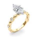Round Single Row Lab Grown Diamond Engagement Ring - VS1 D/E/F | 14K & 18K Gold | Lab Grown Diamond Engagement Ring | Picasso Gold & Diamond | Chicago