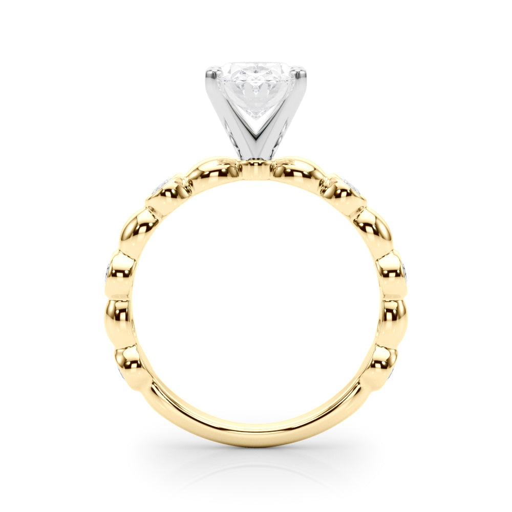 Round Single Row Lab Grown Diamond Engagement Ring - VS1 D/E/F | 14K & 18K Gold | 14K White Gold | Round Lab Diamond | Picasso Gold & Diamond Chicago