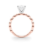 Round Single Row Lab Grown Diamond Engagement Ring - VS1 D/E/F | 14K & 18K Gold | 14K Yellow Gold | Round Lab Diamond | Picasso Gold & Diamond Chicago
