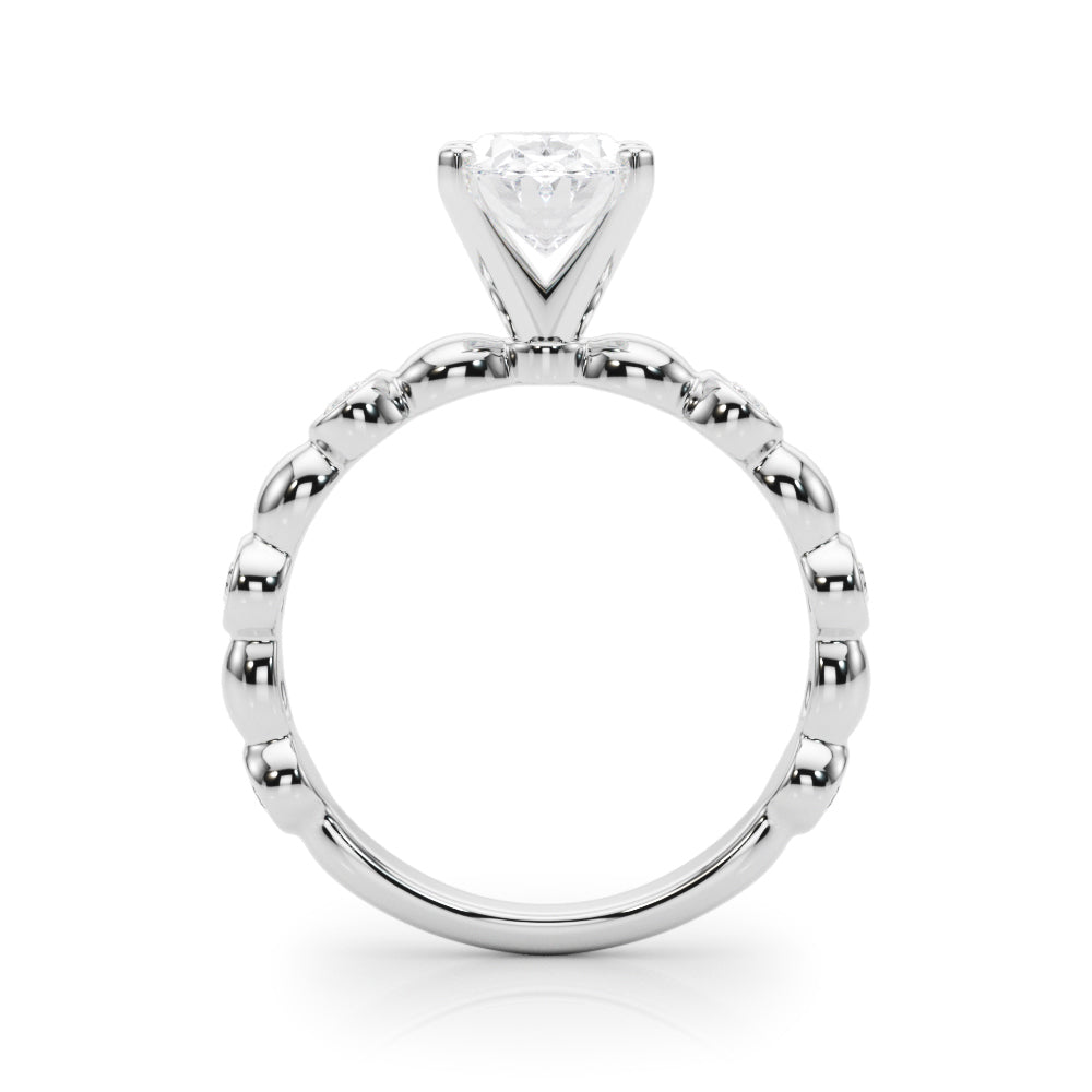 Round Single Row Lab Grown Diamond Engagement Ring - VS1 D/E/F | 14K & 18K Gold | 14K Yellow Gold | Round Lab Diamond | Picasso Gold & Diamond Chicago