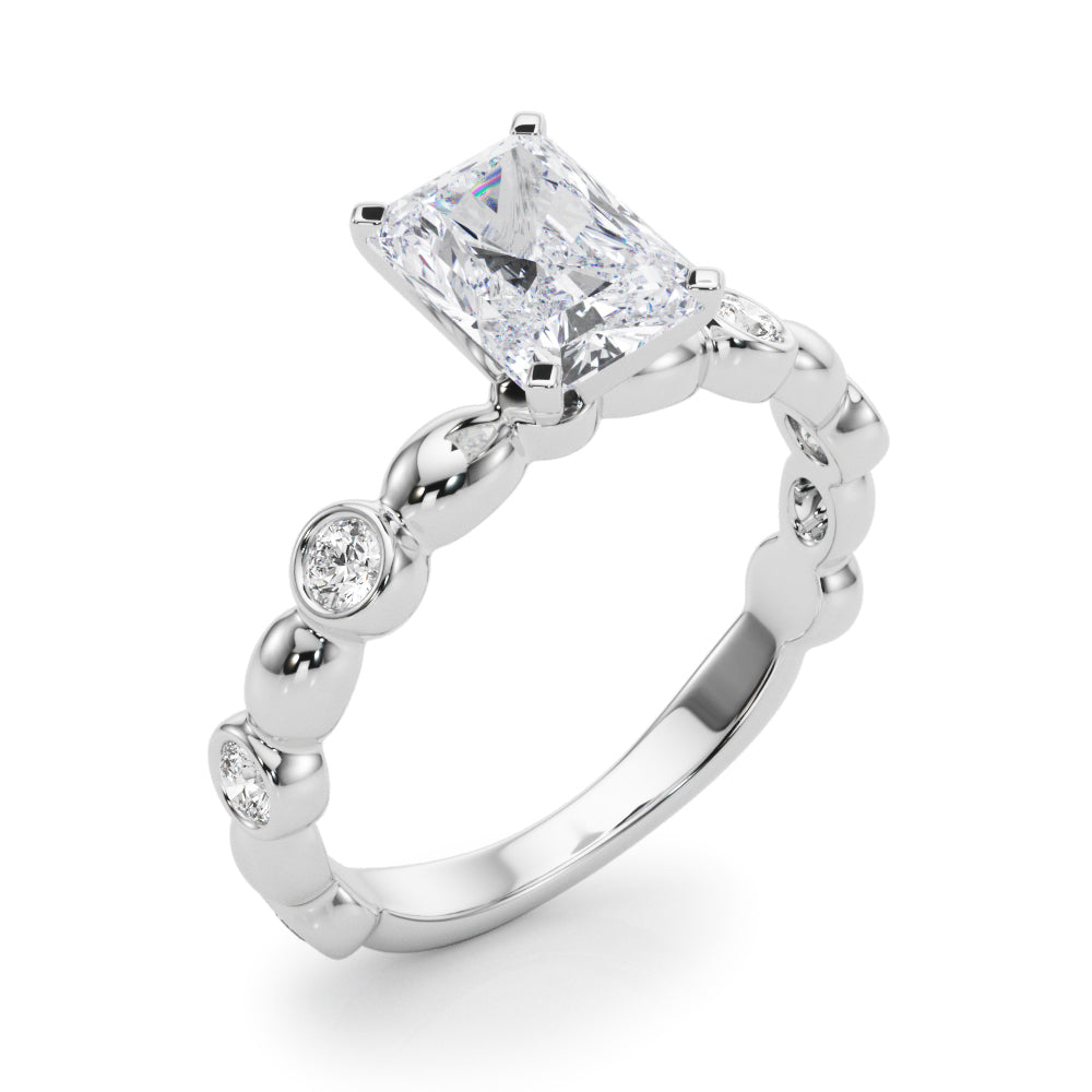 Round Single Row Lab Grown Diamond Engagement Ring - VS1 D/E/F | 14K & 18K Gold | 18K Yellow Gold | Round Lab Diamond | Picasso Gold & Diamond Chicago