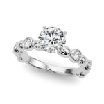 Round Single Row Lab Grown Diamond Engagement Ring - VS1 D/E/F | 14K & 18K Gold | Lab Grown Diamond Engagement Ring | Picasso Gold & Diamond | Chicago
