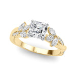 Round Twisted Shank Lab Grown Diamond Engagement Ring - VS1 D/E/F | 14K & 18K Gold | 14K Rose Gold | Round Lab Diamond | Picasso Gold & Diamond Chicago