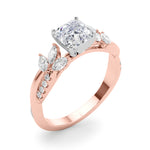 Round Twisted Shank Lab Grown Diamond Engagement Ring - VS1 D/E/F | 14K & 18K Gold | 18K White Gold | Round Lab Diamond | Picasso Gold & Diamond Chicago