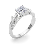 Round Twisted Shank Lab Grown Diamond Engagement Ring - VS1 D/E/F | 14K & 18K Gold | 18K Yellow Gold | Round Lab Diamond | Picasso Gold & Diamond Chicago