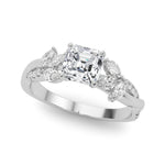 Round Twisted Shank Lab Grown Diamond Engagement Ring - VS1 D/E/F | 14K & 18K Gold | 18K Yellow Gold | Round Lab Diamond | Picasso Gold & Diamond Chicago