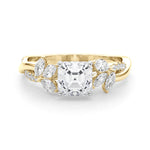 Round Twisted Shank Lab Grown Diamond Engagement Ring - VS1 D/E/F | 14K & 18K Gold | 18K Rose Gold | Round Lab Diamond | Picasso Gold & Diamond Chicago