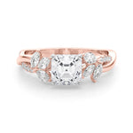 Round Twisted Shank Lab Grown Diamond Engagement Ring - VS1 D/E/F | 14K & 18K Gold | 18K Rose Gold | Round Lab Diamond | Picasso Gold & Diamond Chicago