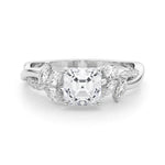 Round Twisted Shank Lab Grown Diamond Engagement Ring - VS1 D/E/F | 14K & 18K Gold | Platinum | Round Lab Diamond | Picasso Gold & Diamond Chicago