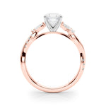 Round Twisted Shank Lab Grown Diamond Engagement Ring - VS1 D/E/F | 14K & 18K Gold | Platinum | Round Lab Diamond | Picasso Gold & Diamond Chicago