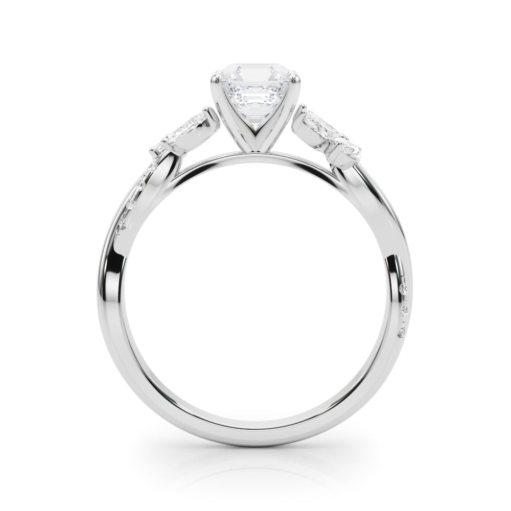 Round Twisted Shank Lab Grown Diamond Engagement Ring - VS1 D/E/F | 14K & 18K Gold | Lab Grown Diamond Engagement Ring | Picasso Gold & Diamond | Chicago