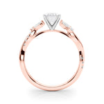 Round Twisted Shank Lab Grown Diamond Engagement Ring - VS1 D/E/F | 14K & 18K Gold | 18K White Gold | Round Lab Diamond | Picasso Gold & Diamond Chicago
