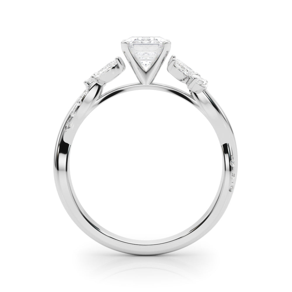 Round Twisted Shank Lab Grown Diamond Engagement Ring - VS1 D/E/F | 14K & 18K Gold | 18K White Gold | Round Lab Diamond | Picasso Gold & Diamond Chicago