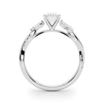 Round Twisted Shank Lab Grown Diamond Engagement Ring - VS1 D/E/F | 14K & 18K Gold | 18K White Gold | Round Lab Diamond | Picasso Gold & Diamond Chicago