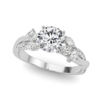 Round Twisted Shank Lab Grown Diamond Engagement Ring - VS1 D/E/F | 14K & 18K Gold | 14K White Gold | Round Lab Diamond | Picasso Gold & Diamond Chicago