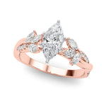Round Twisted Shank Lab Grown Diamond Engagement Ring - VS1 D/E/F | 14K & 18K Gold | Lab Grown Diamond Engagement Ring | Picasso Gold & Diamond | Chicago