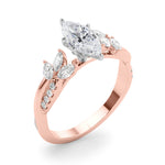 Round Twisted Shank Lab Grown Diamond Engagement Ring - VS1 D/E/F | 14K & 18K Gold | Lab Grown Diamond Engagement Ring | Picasso Gold & Diamond | Chicago