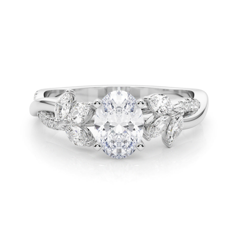 Round Twisted Shank Lab Grown Diamond Engagement Ring - VS1 D/E/F | 14K & 18K Gold | 14K White Gold | Round Lab Diamond | Picasso Gold & Diamond Chicago