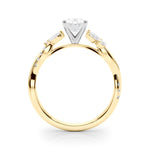 Round Twisted Shank Lab Grown Diamond Engagement Ring - VS1 D/E/F | 14K & 18K Gold | 14K White Gold | Round Lab Diamond | Picasso Gold & Diamond Chicago
