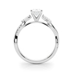 Round Twisted Shank Lab Grown Diamond Engagement Ring - VS1 D/E/F | 14K & 18K Gold | 14K Yellow Gold | Round Lab Diamond | Picasso Gold & Diamond Chicago