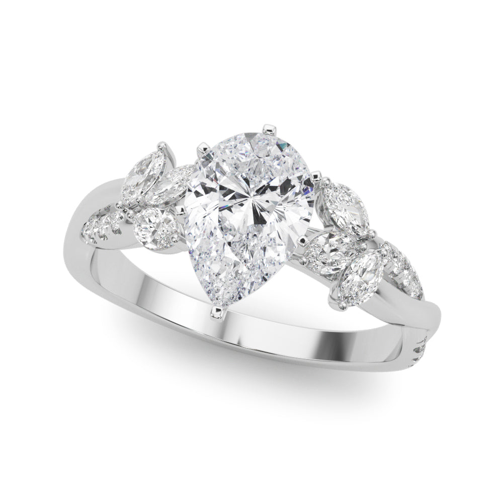 Round Twisted Shank Lab Grown Diamond Engagement Ring - VS1 D/E/F | 14K & 18K Gold | Lab Grown Diamond Engagement Ring | Picasso Gold & Diamond | Chicago