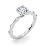 Round Single Row Lab Grown Diamond Engagement Ring - VS1 D/E/F | 14K & 18K Gold | 14K Rose Gold | Round Lab Diamond | Picasso Gold & Diamond Chicago