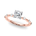 Round Single Row Lab Grown Diamond Engagement Ring - VS1 D/E/F | 14K & 18K Gold | 14K Rose Gold | Round Lab Diamond | Picasso Gold & Diamond Chicago