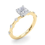 Round Single Row Lab Grown Diamond Engagement Ring - VS1 D/E/F | 14K & 18K Gold | 18K White Gold | Round Lab Diamond | Picasso Gold & Diamond Chicago