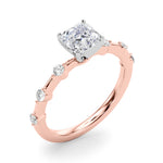 Round Single Row Lab Grown Diamond Engagement Ring - VS1 D/E/F | 14K & 18K Gold | 18K White Gold | Round Lab Diamond | Picasso Gold & Diamond Chicago