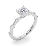 Round Single Row Lab Grown Diamond Engagement Ring - VS1 D/E/F | 14K & 18K Gold | 18K Yellow Gold | Round Lab Diamond | Picasso Gold & Diamond Chicago