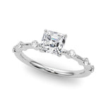 Round Single Row Lab Grown Diamond Engagement Ring - VS1 D/E/F | 14K & 18K Gold | 18K Yellow Gold | Round Lab Diamond | Picasso Gold & Diamond Chicago