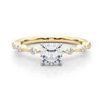 Round Single Row Lab Grown Diamond Engagement Ring - VS1 D/E/F | 14K & 18K Gold | 18K Rose Gold | Round Lab Diamond | Picasso Gold & Diamond Chicago