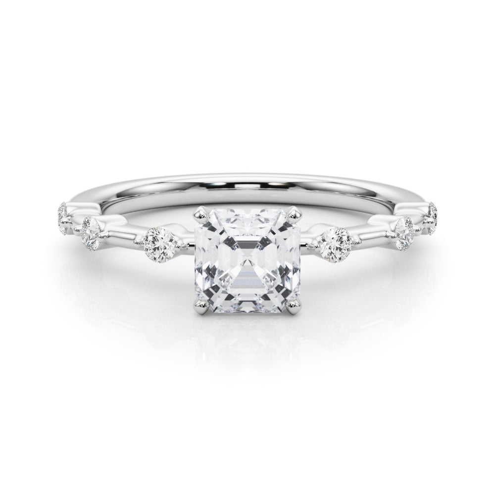 Round Single Row Lab Grown Diamond Engagement Ring - VS1 D/E/F | 14K & 18K Gold | Platinum | Round Lab Diamond | Picasso Gold & Diamond Chicago