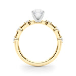 Round Single Row Lab Grown Diamond Engagement Ring - VS1 D/E/F | 14K & 18K Gold | Platinum | Round Lab Diamond | Picasso Gold & Diamond Chicago