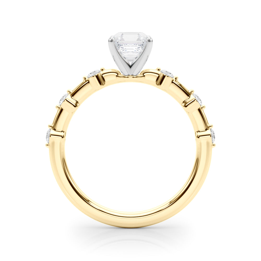 Round Single Row Lab Grown Diamond Engagement Ring - VS1 D/E/F | 14K & 18K Gold | Platinum | Round Lab Diamond | Picasso Gold & Diamond Chicago