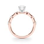 Round Single Row Lab Grown Diamond Engagement Ring - VS1 D/E/F | 14K & 18K Gold | Platinum | Round Lab Diamond | Picasso Gold & Diamond Chicago