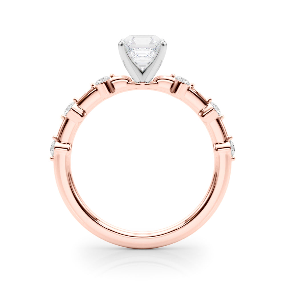 Round Single Row Lab Grown Diamond Engagement Ring - VS1 D/E/F | 14K & 18K Gold | Platinum | Round Lab Diamond | Picasso Gold & Diamond Chicago