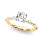 Round Single Row Lab Grown Diamond Engagement Ring - VS1 D/E/F | 14K & 18K Gold | Lab Grown Diamond Engagement Ring | Picasso Gold & Diamond | Chicago