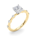 Round Single Row Lab Grown Diamond Engagement Ring - VS1 D/E/F | 14K & 18K Gold | Lab Grown Diamond Engagement Ring | Picasso Gold & Diamond | Chicago