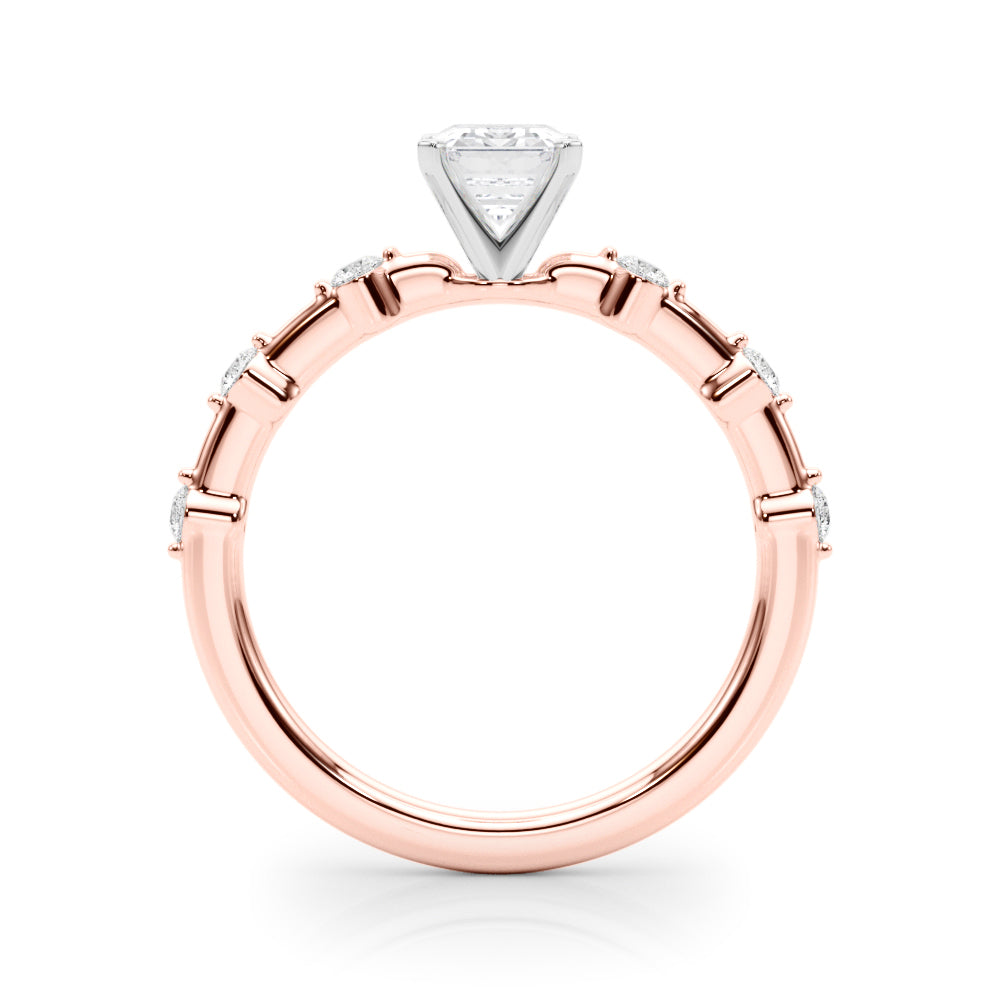 Round Single Row Lab Grown Diamond Engagement Ring - VS1 D/E/F | 14K & 18K Gold | 18K White Gold | Round Lab Diamond | Picasso Gold & Diamond Chicago