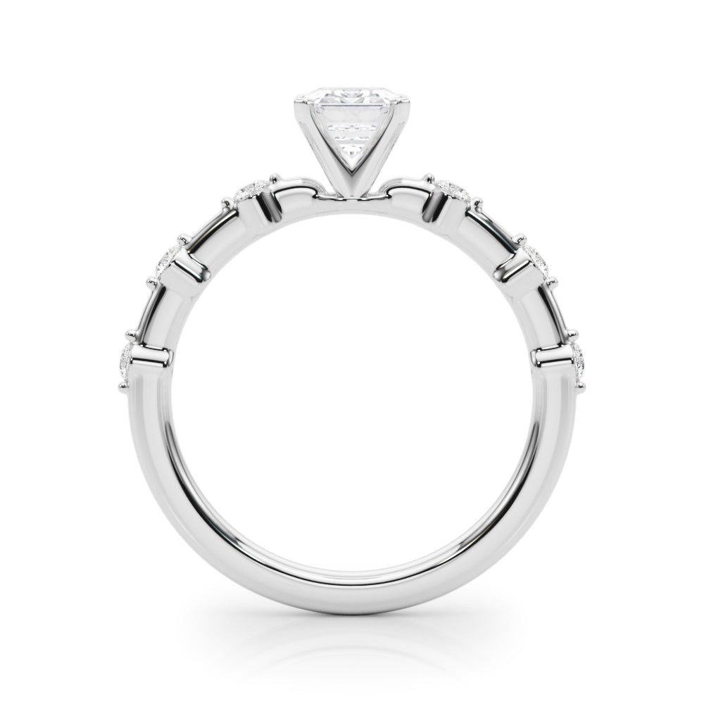 Round Single Row Lab Grown Diamond Engagement Ring - VS1 D/E/F | 14K & 18K Gold | 18K White Gold | Round Lab Diamond | Picasso Gold & Diamond Chicago